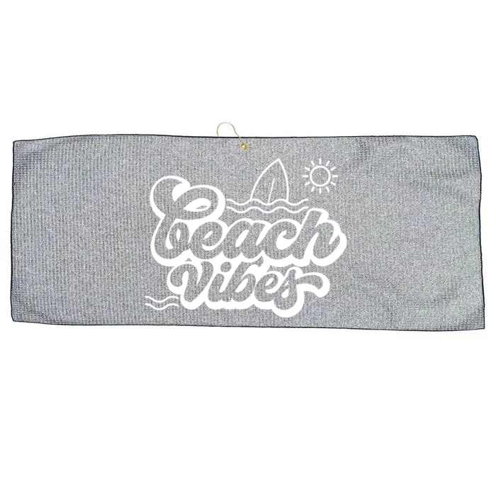 Beach Vibes Vacation Tropical Large Microfiber Waffle Golf Towel