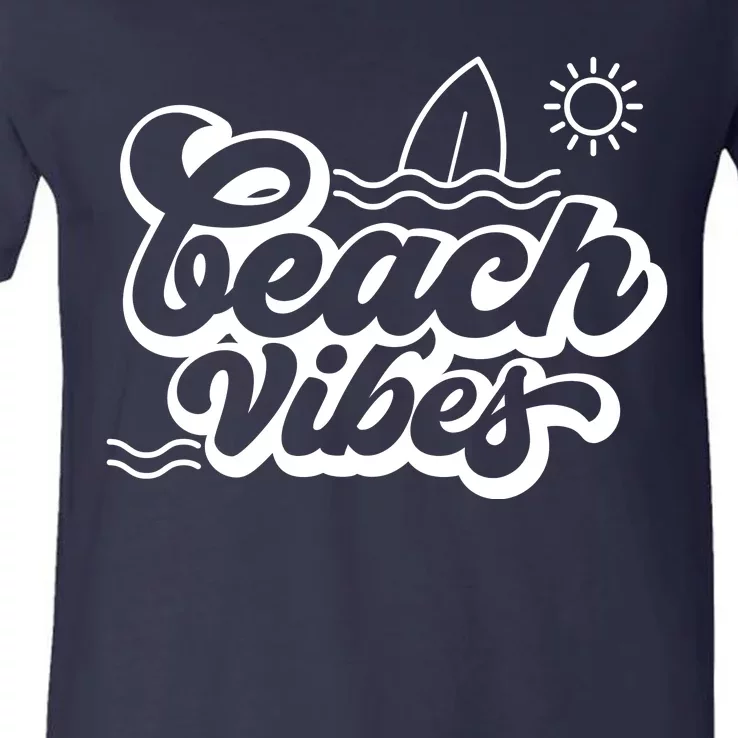 Beach Vibes Vacation Tropical V-Neck T-Shirt