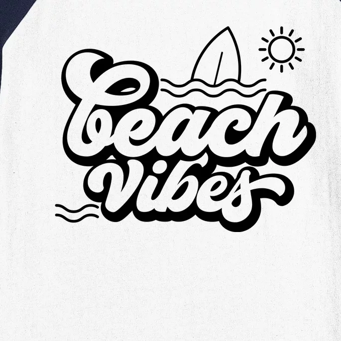 Beach Vibes Vacation Tropical Baseball Sleeve Shirt