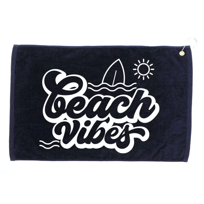 Beach Vibes Vacation Tropical Grommeted Golf Towel