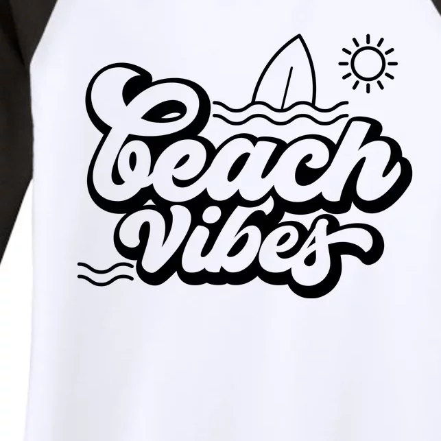 Beach Vibes Vacation Tropical Women's Tri-Blend 3/4-Sleeve Raglan Shirt