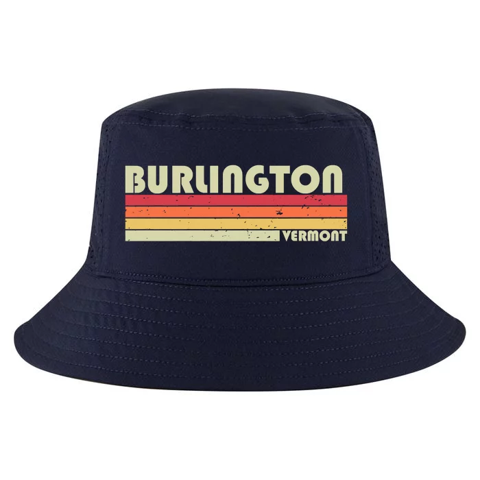 BURLINGTON VT VERMONT Funny City Home Roots Gift Retro 80s Cool Comfort Performance Bucket Hat