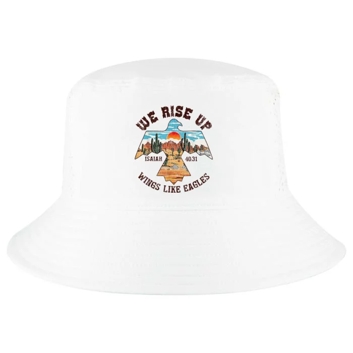 Bible Verse We Rise Up Wings Like Eagles Isaiah 4031 Cool Comfort Performance Bucket Hat