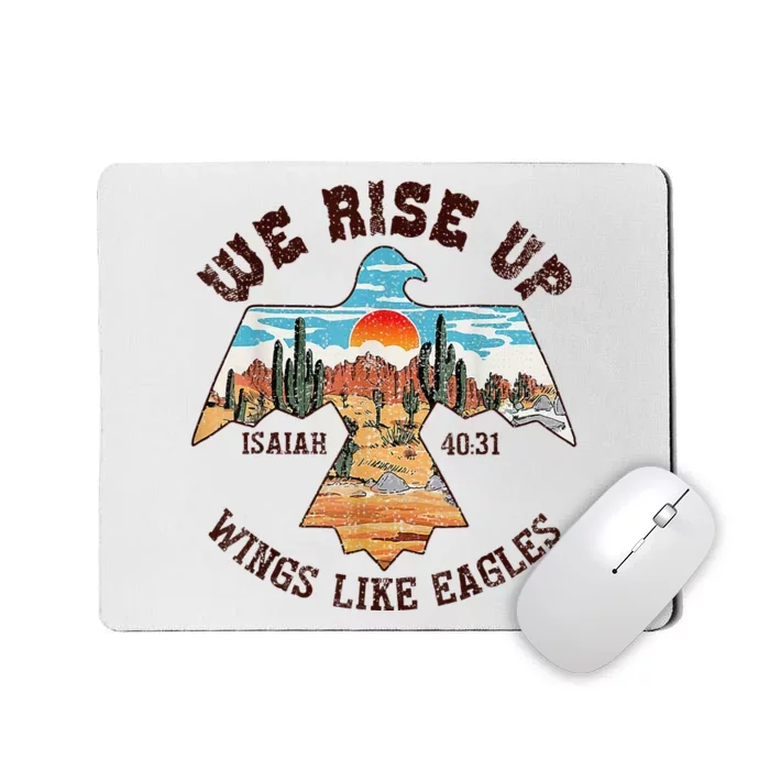 Bible Verse We Rise Up Wings Like Eagles Isaiah 4031 Mousepad