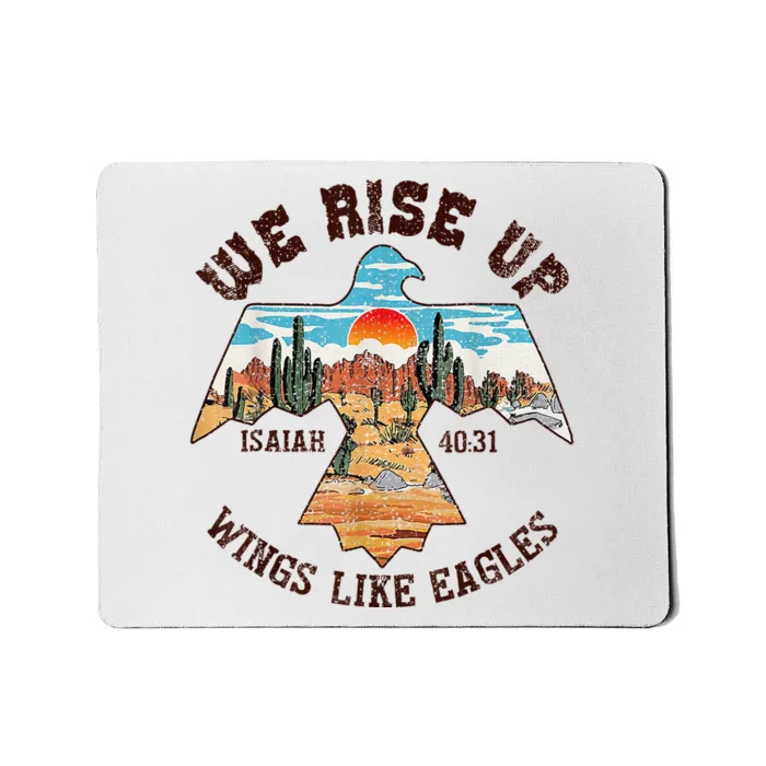 Bible Verse We Rise Up Wings Like Eagles Isaiah 4031 Mousepad