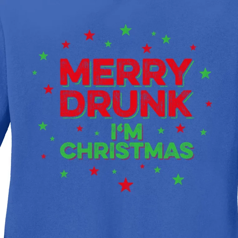 Beer Vodka Wine Xmas Ing Merry Drunk IM Christmas Gift Ladies Long Sleeve Shirt