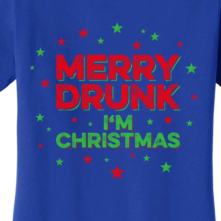 Beer Vodka Wine Xmas Ing Merry Drunk IM Christmas Gift Women's T-Shirt