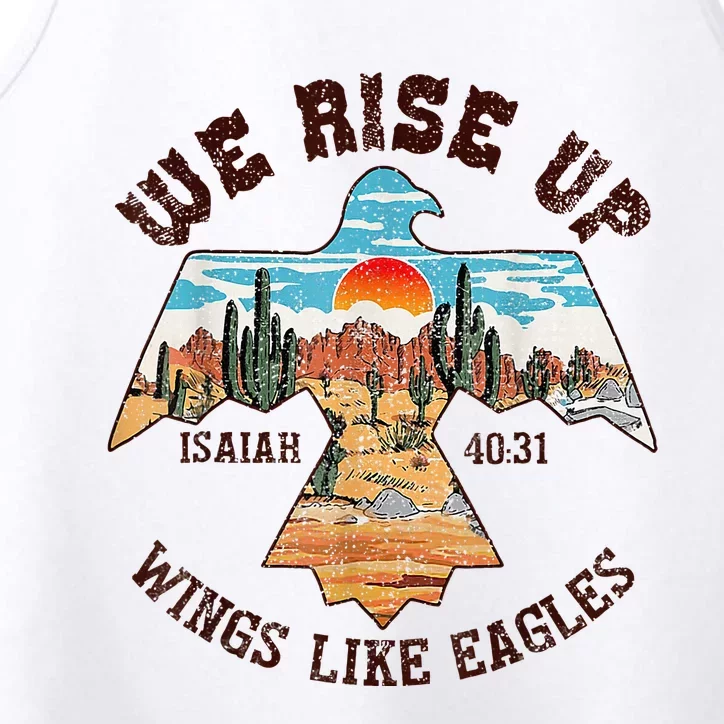 Bible Verse We Rise Up Wings Like Eagles Isaiah 4031 Performance Tank