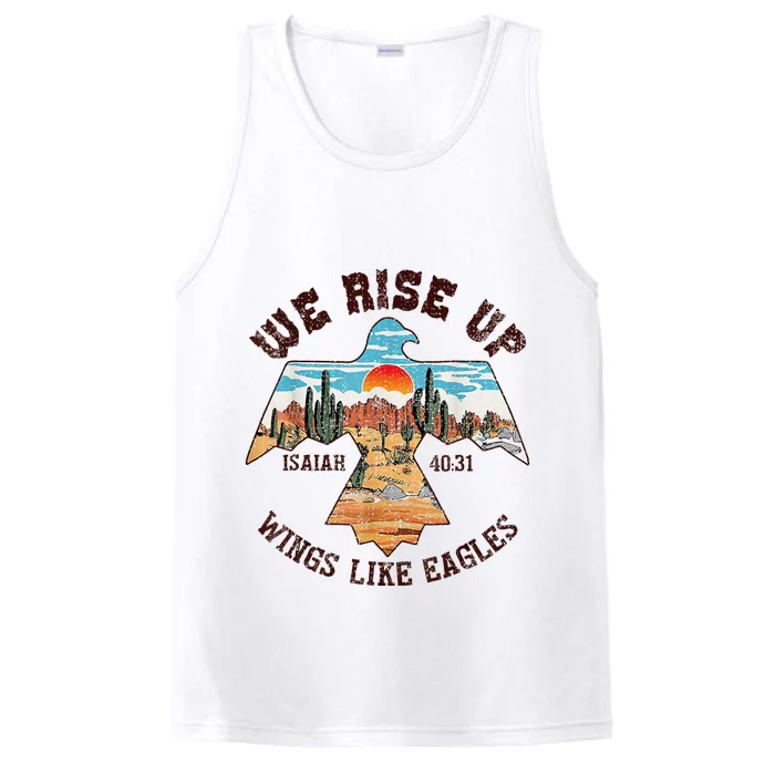 Bible Verse We Rise Up Wings Like Eagles Isaiah 4031 Performance Tank