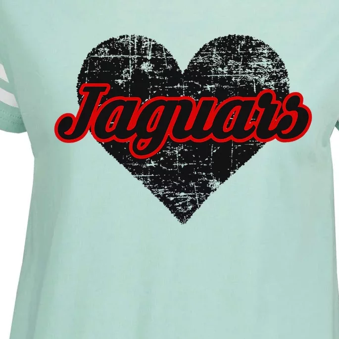 Blue Valley West Jaguars Over Heart Enza Ladies Jersey Football T-Shirt