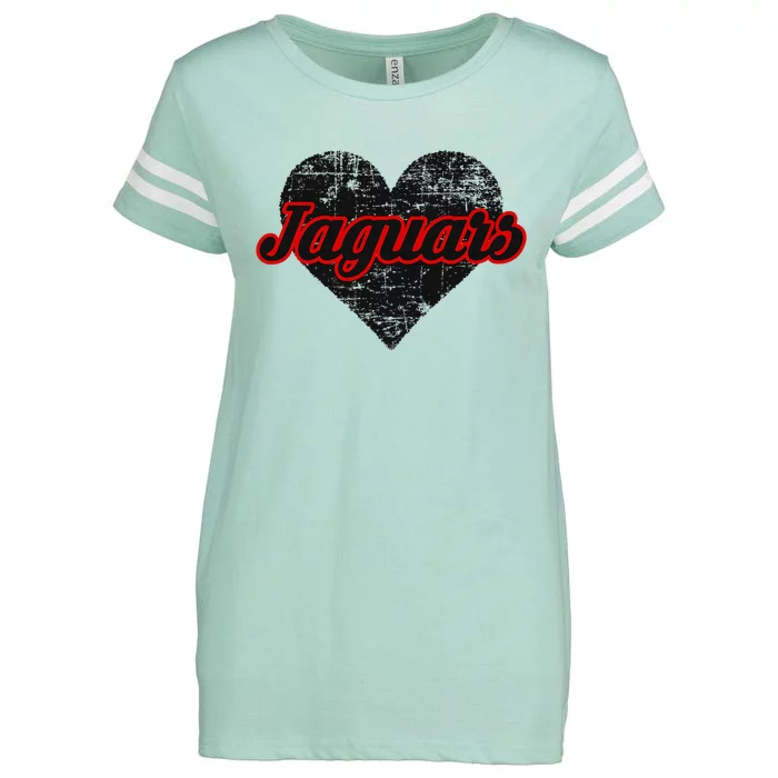 Blue Valley West Jaguars Over Heart Enza Ladies Jersey Football T-Shirt