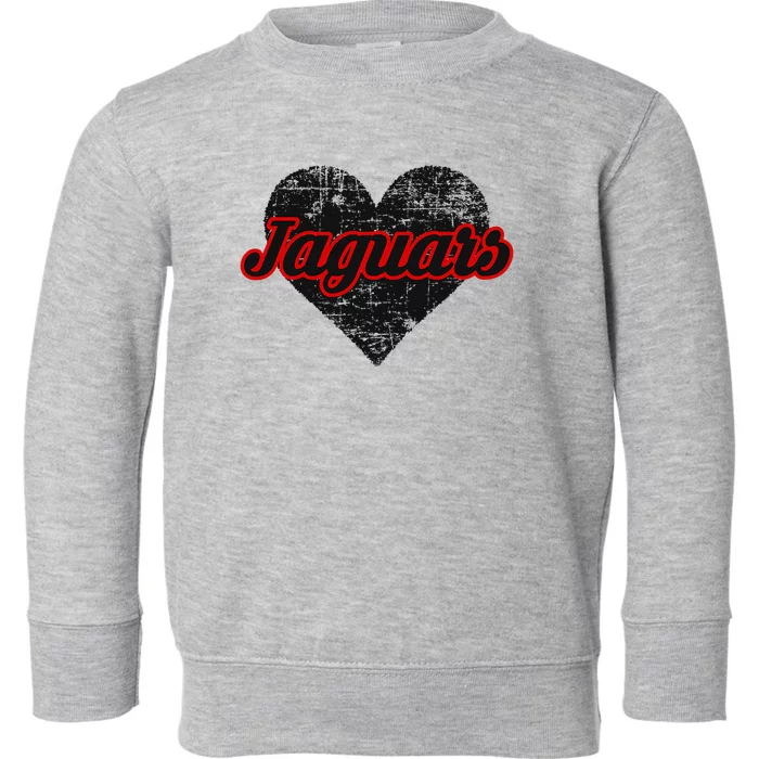 Blue Valley West Jaguars Over Heart Toddler Sweatshirt