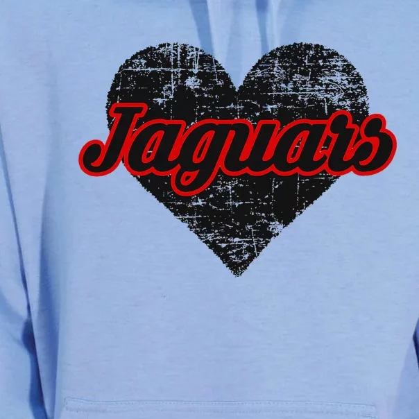 Blue Valley West Jaguars Over Heart Unisex Surf Hoodie