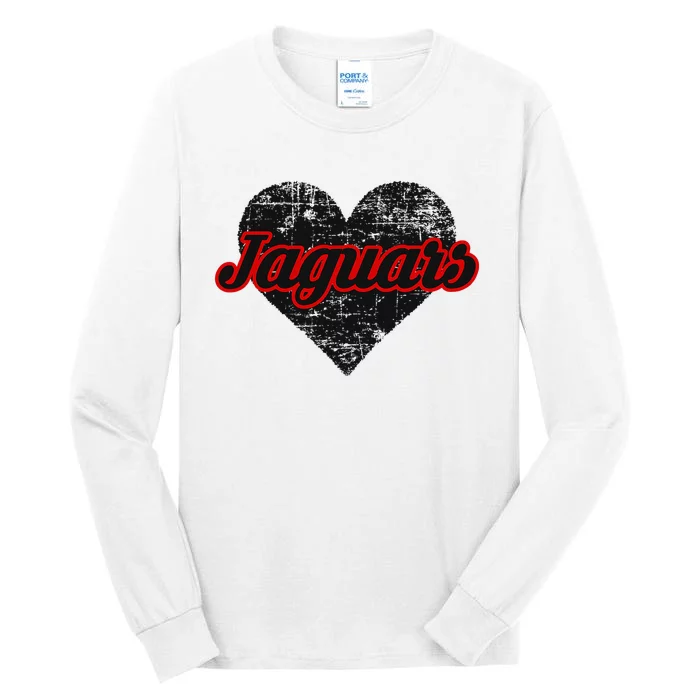 Blue Valley West Jaguars Over Heart Tall Long Sleeve T-Shirt