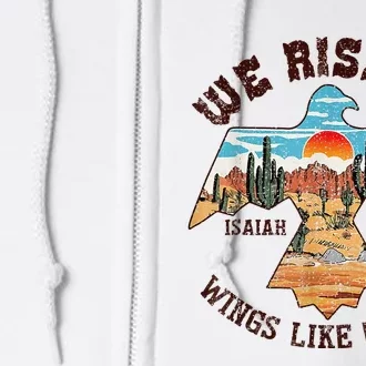 Bible Verse We Rise Up Wings Like Eagles Isaiah 4031 Full Zip Hoodie