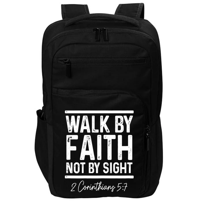 Bible Verse Walk Faith Not By Sight Christian Pastor Gift Impact Tech Backpack