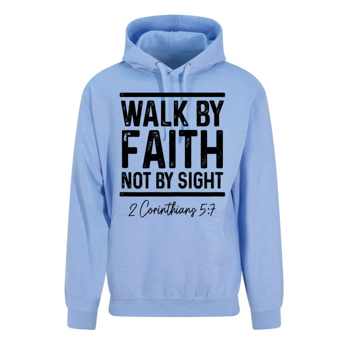 Bible Verse Walk Faith Not By Sight Christian Pastor Gift Unisex Surf Hoodie