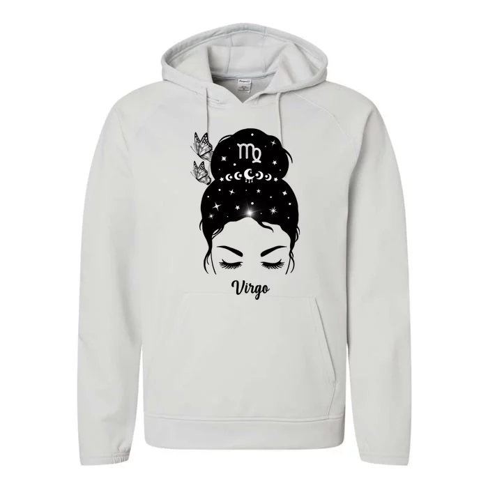 Butterfly Virgo Zodiac Gift Performance Fleece Hoodie