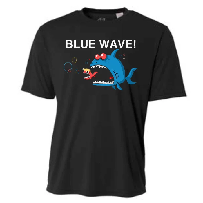 Blue Wave 2024 Big Fish Eat Little Fish Trump Hair Cooling Performance Crew T-Shirt