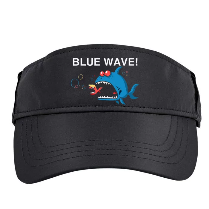 Blue Wave 2024 Big Fish Eat Little Fish Trump Hair Adult Drive Performance Visor