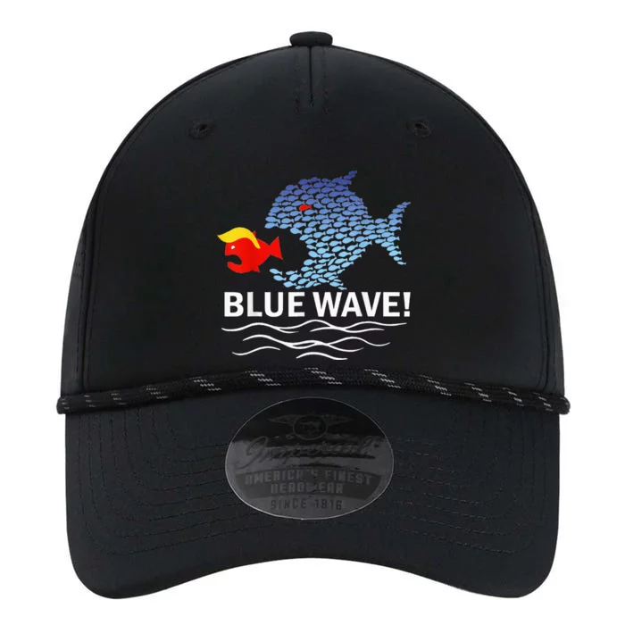 Blue Wave 2024 Funny Big Fish Eat Little Fish Trump Hair Performance The Dyno Cap