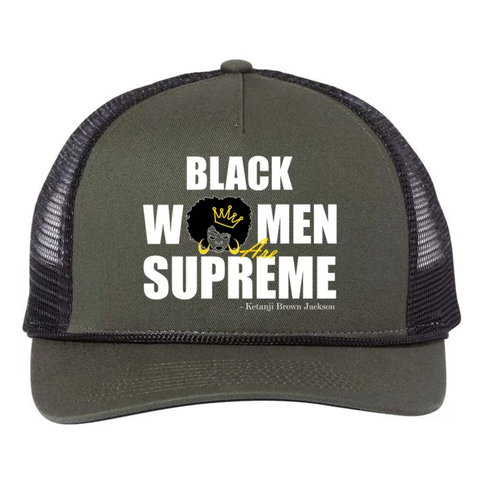 Black Women Are Supreme KBJ Ketanji Brown Jackson The Supremes Retro Rope Trucker Hat Cap