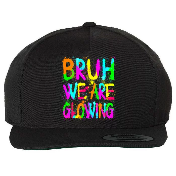 Bruh We Are Glowing In My Glowing Era Group Team Tie Dye Wool Snapback Cap