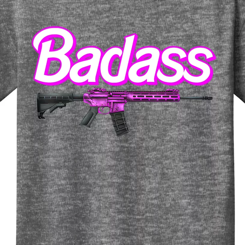 Badass Woman Ar15 Pro Gun 2nd Amendment Guns Rights Kids T-Shirt