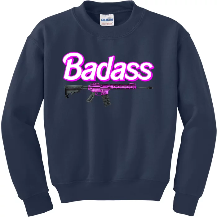 Badass Woman Ar15 Pro Gun 2nd Amendment Guns Rights Kids Sweatshirt