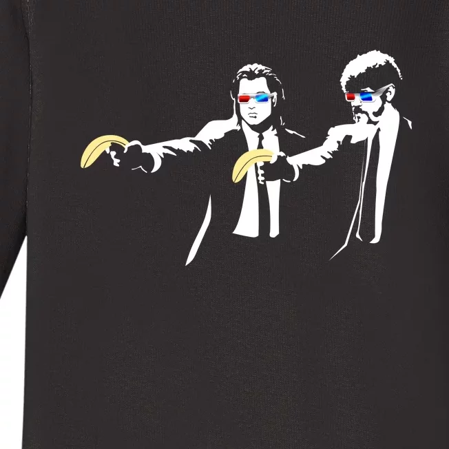 Banksy Work Art Pulp Fiction Parody Baby Long Sleeve Bodysuit