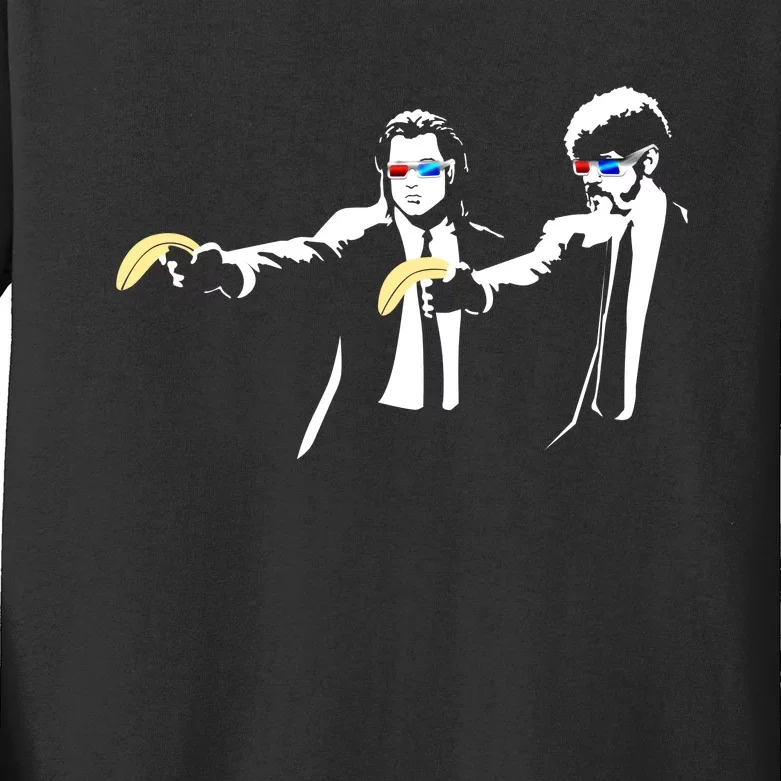 Banksy Work Art Pulp Fiction Parody Kids Long Sleeve Shirt