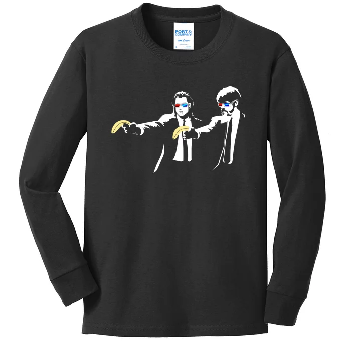 Banksy Work Art Pulp Fiction Parody Kids Long Sleeve Shirt