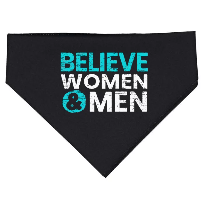 Believe Women And Sexual Assault Awareness Month USA-Made Doggie Bandana