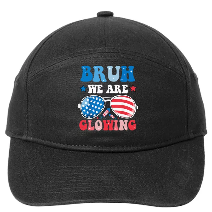 Bruh We Are Glowing Hello Summer Vacation Trips 7-Panel Snapback Hat