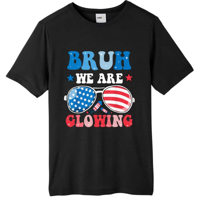 Bruh We Are Glowing Hello Summer Vacation Trips ChromaSoft Performance T-Shirt