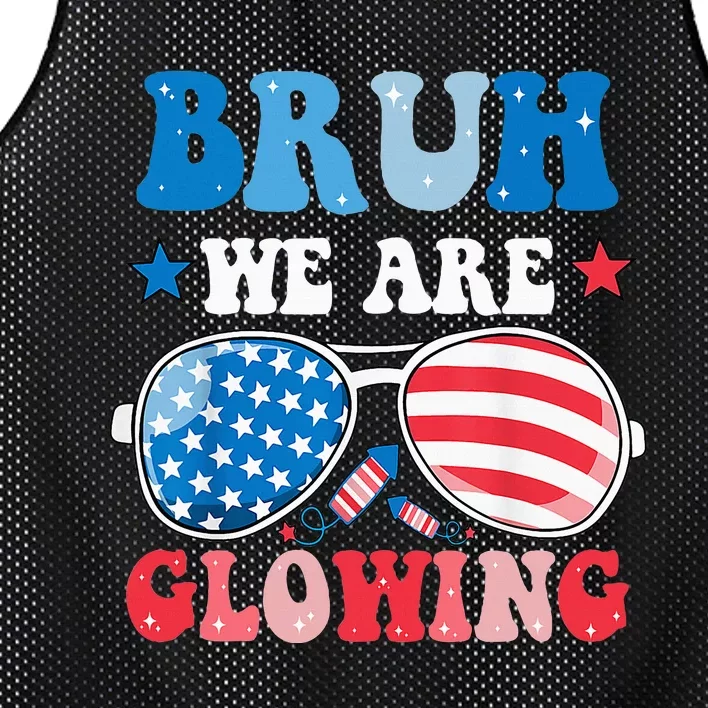 Bruh We Are Glowing Hello Summer Vacation Trips Mesh Reversible Basketball Jersey Tank