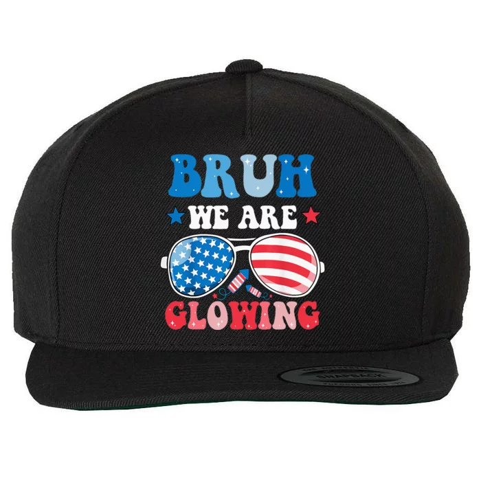 Bruh We Are Glowing Hello Summer Vacation Trips Wool Snapback Cap