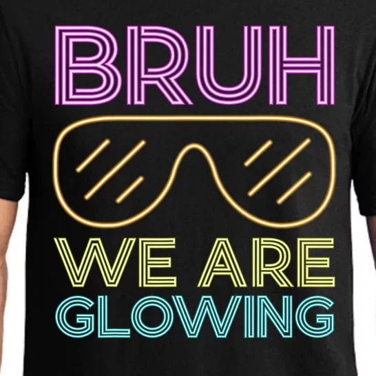 Bruh We Are Glowing Hello Summer Vacation Trips Pajama Set