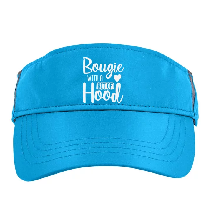 Bougie With A Bit Of Hood Melanin Poppin Black History Month Adult Drive Performance Visor