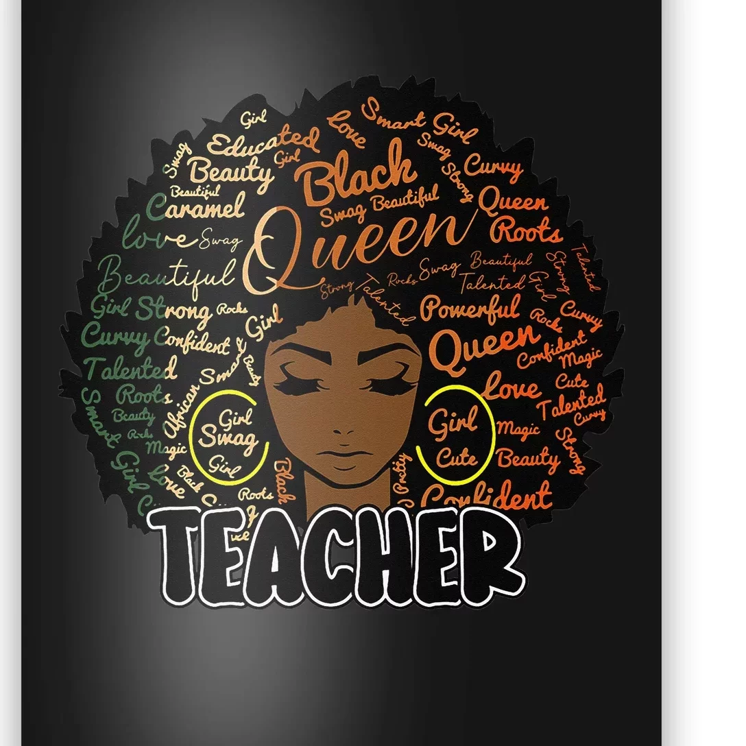 Black Woman Afro Teacher Black History Juneteenth Poster