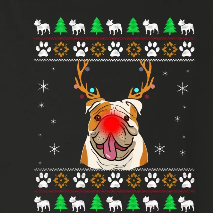 Bulldogs with Antlers ugly Christmas Toddler Long Sleeve Shirt