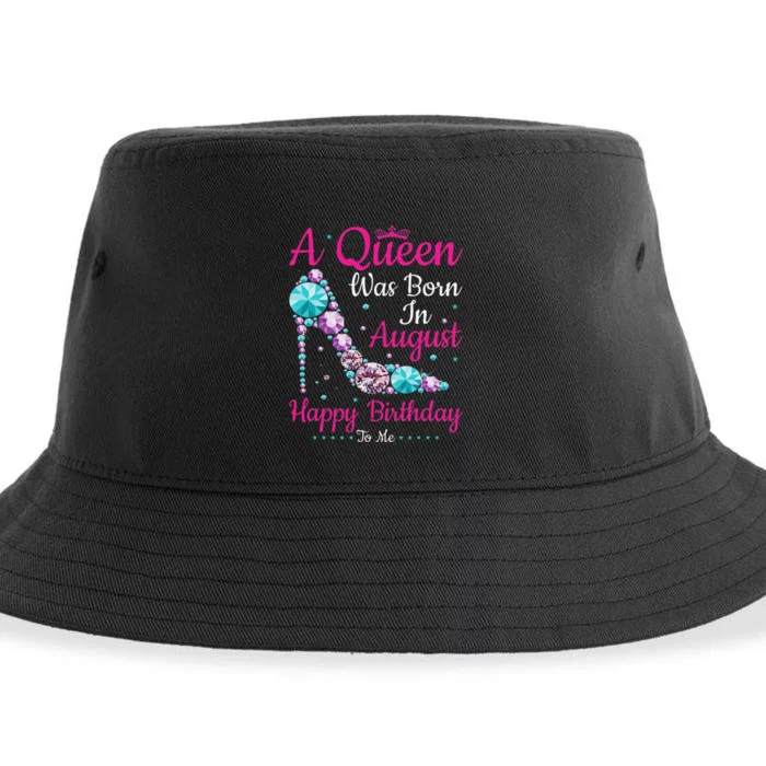 Birthday Woman A Queen Was Born In August Sustainable Bucket Hat