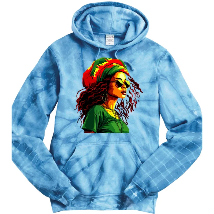 Black Women Afro American Juneteenth Women Afrocentric Tie Dye Hoodie