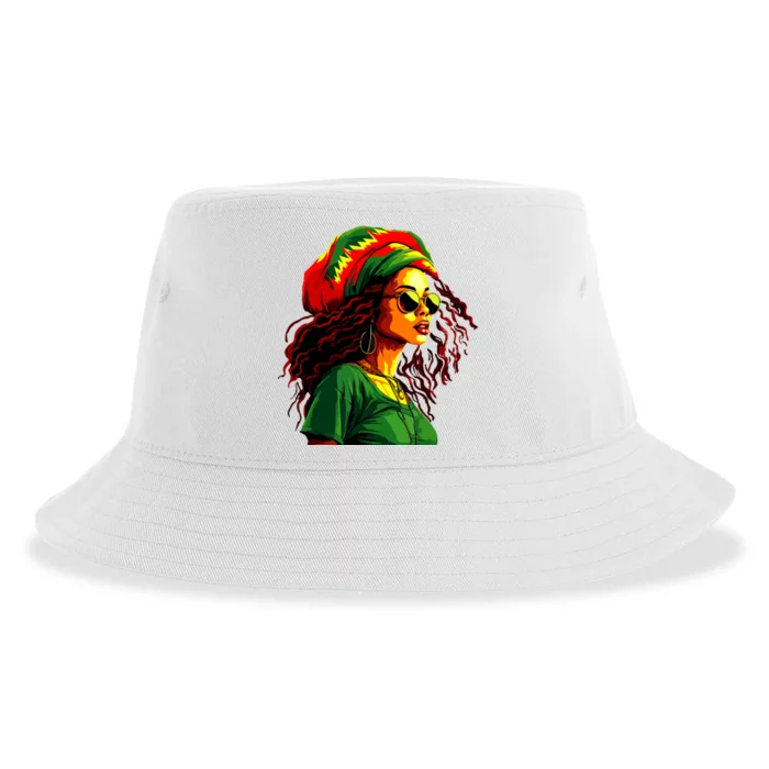 Black Women Afro American Juneteenth Women Afrocentric Sustainable Bucket Hat