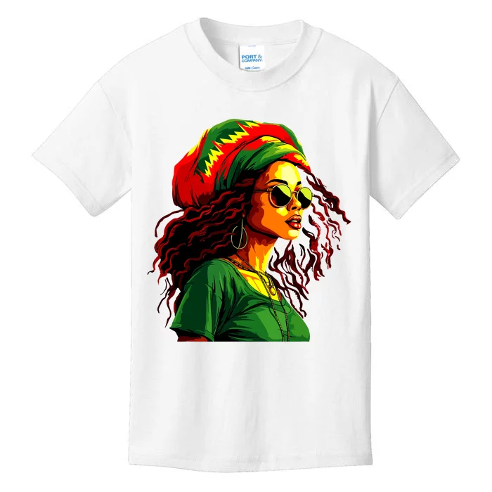 Black Women Afro American Juneteenth Women Afrocentric Kids T-Shirt