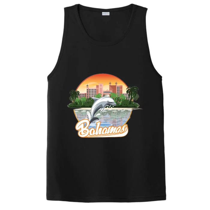 Bahamas With A Playing Dolphin And Hotels Performance Tank