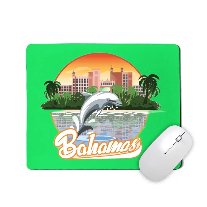 Bahamas With A Playing Dolphin And Hotels Mousepad