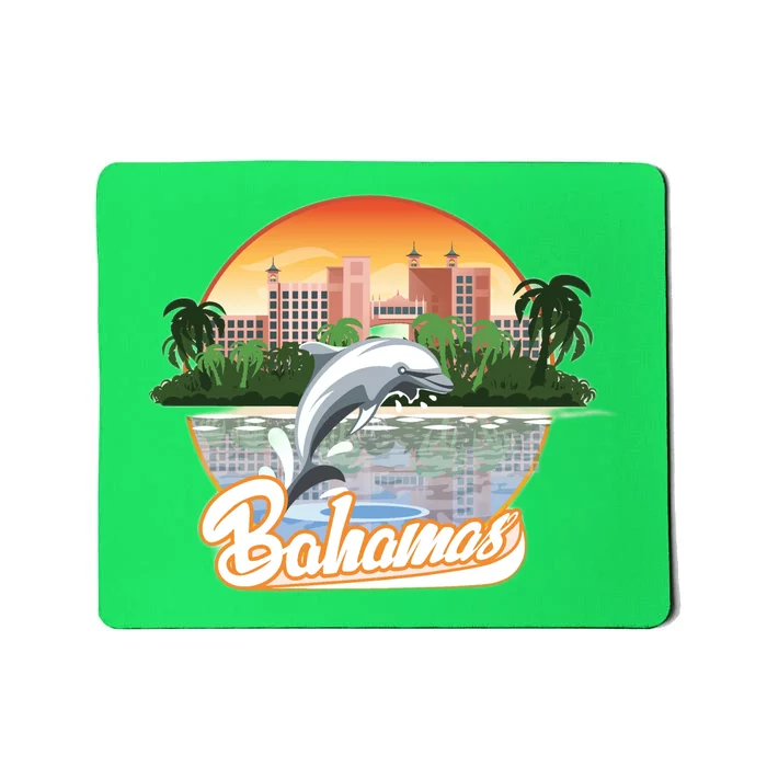 Bahamas With A Playing Dolphin And Hotels Mousepad