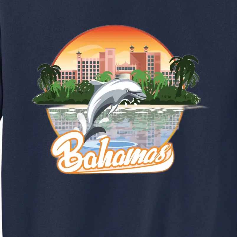 Bahamas With A Playing Dolphin And Hotels Sweatshirt