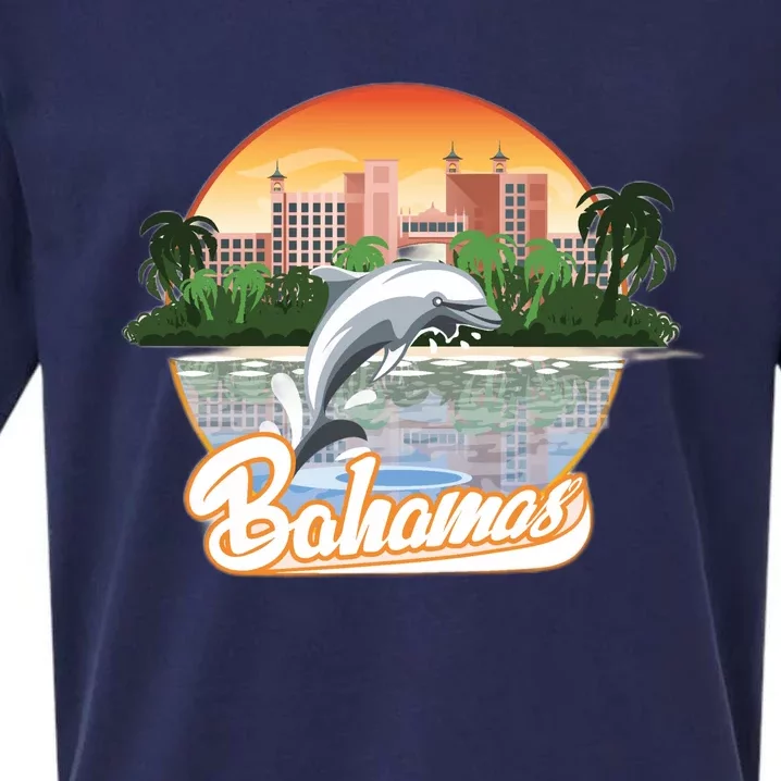 Bahamas With A Playing Dolphin And Hotels Sueded Cloud Jersey T-Shirt